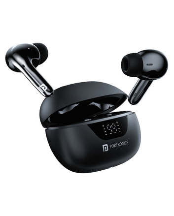 Portronics Harmonics Twins 28 Earbuds - Black